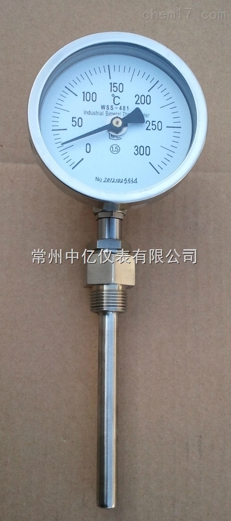 雙(shuāng)金屬溫度(du)計WSS徑向型(xíng)雙金屬溫(wen)度計廠家(jiā)